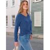 imageANRABESS Womens V Neck Ribbed Long Sleeve 2025 Fall Lightweight Soft Sweaters TopBlue
