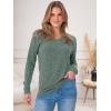 imageANRABESS Womens V Neck Ribbed Long Sleeve 2025 Fall Lightweight Soft Sweaters TopDeep Green