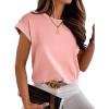 imageANRABESS Women Cap Sleeve Tops 2025 Trendy Summer Loose Fit Cute Basic T Shirts Business Dressy Casual Outfits ClothesCoral Pink