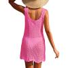 imageANRABESS Women Swimsuit Cover Ups Summer Sleeveless Beach Crochet Swimwear Bathing Suit Knit Swim Dress 2025 Vacation OutfitsRose