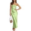 imageANRABESS Women Wedding Guest Maxi Dress Strapless Satin Tube Bodycon Backless Cocktail Formal Dresses 2025 FallLight Green