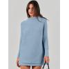 imageANRABESS Women Oversized Casual Loose Turtleneck Long Sleeve Slouchy Baggy Knit Tunic Sweaters Pullover 2025 Fall OutfitsGray Blue