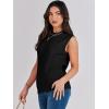 imageANRABESS Womens Summer Sleeveless Tops Casual Mock Neck Loose Fit Knit Lightweight Sweater Pullover TopBlack