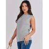 imageANRABESS Womens Summer Sleeveless Tops Casual Mock Neck Loose Fit Knit Lightweight Sweater Pullover TopGrey
