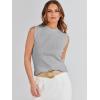 imageANRABESS Womens Summer Sleeveless Tops Casual Mock Neck Loose Fit Knit Lightweight Sweater Pullover TopGrey