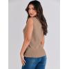 imageANRABESS Womens Summer Sleeveless Tops Casual Mock Neck Loose Fit Knit Lightweight Sweater Pullover TopKhaki