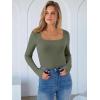 imageANRABESS Women Scoop Neck Bodysuits Long Sleeve Tops 2025 Fall Slim Fit Ribbed Knit Sexy Soft Basic Shirts Fashion OutfitsArmy Green