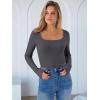 imageANRABESS Women Scoop Neck Bodysuits Long Sleeve Tops 2025 Fall Slim Fit Ribbed Knit Sexy Soft Basic Shirts Fashion OutfitsDeep Gray