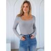 imageANRABESS Women Scoop Neck Bodysuits Long Sleeve Tops 2025 Fall Slim Fit Ribbed Knit Sexy Soft Basic Shirts Fashion OutfitsGray