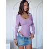 imageANRABESS Women Scoop Neck Bodysuits Long Sleeve Tops 2025 Fall Slim Fit Ribbed Knit Sexy Soft Basic Shirts Fashion OutfitsLight Purple