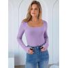 imageANRABESS Women Scoop Neck Bodysuits Long Sleeve Tops 2025 Fall Slim Fit Ribbed Knit Sexy Soft Basic Shirts Fashion OutfitsLight Purple