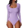 imageANRABESS Women Scoop Neck Bodysuits Long Sleeve Tops 2025 Fall Slim Fit Ribbed Knit Sexy Soft Basic Shirts Fashion OutfitsLight Purple
