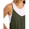 imageANRABESS Women Jumpsuits Casual Summer Overalls Loose Sleeveless Spaghetti Strap Romper Jumpers 2026 Beach Vacation ClothesArmy Green