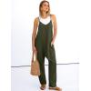imageANRABESS Women Jumpsuits Casual Summer Overalls Loose Sleeveless Spaghetti Strap Romper Jumpers 2026 Beach Vacation ClothesArmy Green