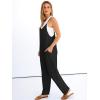 imageANRABESS Women Jumpsuits Casual Summer Overalls Loose Sleeveless Spaghetti Strap Romper Jumpers 2026 Beach Vacation ClothesBlack