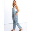 imageANRABESS Women Jumpsuits Casual Summer Overalls Loose Sleeveless Spaghetti Strap Romper Jumpers 2026 Beach Vacation ClothesBlue White Floral
