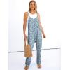 imageANRABESS Women Jumpsuits Casual Summer Overalls Loose Sleeveless Spaghetti Strap Romper Jumpers 2026 Beach Vacation ClothesBlue White Floral