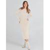 imageANRABESS Women Long Sleeve Sweater Dress Crewneck Bodycon Stretch Slim Fit Ribbed Knit Midi Dresses 2025 Fall Trendy OutfitsBeige