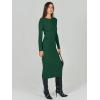 imageANRABESS Women Long Sleeve Sweater Dress Crewneck Bodycon Stretch Slim Fit Ribbed Knit Midi Dresses 2025 Fall Trendy OutfitsGreen