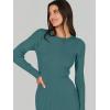 imageANRABESS Women Long Sleeve Sweater Dress Crewneck Bodycon Stretch Slim Fit Ribbed Knit Midi Dresses 2025 Fall Trendy OutfitsGreen Blue