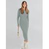 imageANRABESS Women Long Sleeve Sweater Dress Crewneck Bodycon Stretch Slim Fit Ribbed Knit Midi Dresses 2025 Fall Trendy OutfitsLight Gray