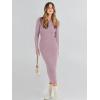 imageANRABESS Women Long Sleeve Sweater Dress Crewneck Bodycon Stretch Slim Fit Ribbed Knit Midi Dresses 2025 Fall Trendy OutfitsLight Purple