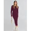 imageANRABESS Women Long Sleeve Sweater Dress Crewneck Bodycon Stretch Slim Fit Ribbed Knit Midi Dresses 2025 Fall Trendy OutfitsWine Red