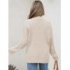 imageANRABESS Womens Mock Turtle Neck Sweaters Cable Knit Long Sleeve 2026 Fall Winter Tunic SweaterBeige