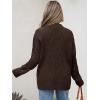 imageANRABESS Womens Mock Turtle Neck Sweaters Cable Knit Long Sleeve 2026 Fall Winter Tunic SweaterRed Brown