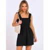 imageANRABESS Womens Rompers Summer Casual Smocked Square Neck Sleeveless Loose Shorts Jumpsuit 2026 Beach Vacation ClothesBlack