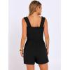 imageANRABESS Womens Rompers Summer Casual Smocked Square Neck Sleeveless Loose Shorts Jumpsuit 2026 Beach Vacation ClothesBlack