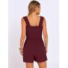 imageANRABESS Womens Rompers Summer Casual Smocked Square Neck Sleeveless Loose Shorts Jumpsuit 2026 Beach Vacation ClothesWine Red