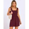 imageANRABESS Womens Rompers Summer Casual Smocked Square Neck Sleeveless Loose Shorts Jumpsuit 2026 Beach Vacation ClothesWine Red