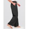 imageANRABESS Womens Wide Leg Beach Pants Elastic Waist Lightweight Casual Flowy Palazzo Lounge Trousers with PocketsBlack