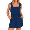 imageANRABESS Womens Rompers Summer Casual Smocked Square Neck Sleeveless Loose Shorts Jumpsuit 2026 Beach Vacation ClothesNavy Blue