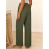imageABRABESS Womens Palazzo Pants Wide Leg Flowy Drawstring High Waisted Casual Trousers 2026 Summer Beach Vacation ClothesArmy Green