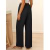 imageABRABESS Womens Palazzo Pants Wide Leg Flowy Drawstring High Waisted Casual Trousers 2026 Summer Beach Vacation ClothesBlack