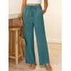 imageABRABESS Womens Palazzo Pants Wide Leg Flowy Drawstring High Waisted Casual Trousers 2026 Summer Beach Vacation ClothesLake