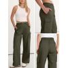 imageANRABESS Cargo Pants for Women High Waisted Wide Leg Casual Work Pant 2026 Trendy Y2K Streetwear Trousers with PocketsArmy Green
