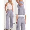 imageANRABESS Cargo Pants for Women High Waisted Wide Leg Casual Work Pant 2026 Trendy Y2K Streetwear Trousers with PocketsLight Grey
