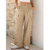 imageANRABESS Cargo Pants for Women High Waisted Wide Leg Casual Work Pant 2026 Trendy Y2K Streetwear Trousers with PocketsLight Khaki