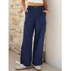 imageANRABESS Cargo Pants for Women High Waisted Wide Leg Casual Work Pant 2026 Trendy Y2K Streetwear Trousers with PocketsNavy Blue