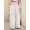 imageANRABESS Cargo Pants for Women High Waisted Wide Leg Casual Work Pant 2026 Trendy Y2K Streetwear Trousers with PocketsWhite