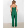 imageANRABESS Jumpsuits for Women 2026 Summer Dressy Spaghetti Strap Ribbed V Neck Wide Leg Overalls Flowy Romper Jumpers OutfitsDeep Green