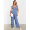 imageANRABESS Jumpsuits for Women 2026 Summer Dressy Spaghetti Strap Ribbed V Neck Wide Leg Overalls Flowy Romper Jumpers OutfitsDusty Blue