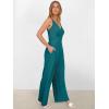 imageANRABESS Jumpsuits for Women 2026 Summer Dressy Spaghetti Strap Ribbed V Neck Wide Leg Overalls Flowy Romper Jumpers OutfitsLake Blue