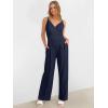 imageANRABESS Jumpsuits for Women 2026 Summer Dressy Spaghetti Strap Ribbed V Neck Wide Leg Overalls Flowy Romper Jumpers OutfitsNavy Blue