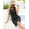 imageANRABESS Women Summer Dresses 2026 Casual Sleeveless Button Down Mini Sundress Beach Loose Tank Dress Coverup with PocketsBlack