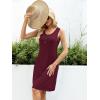 imageANRABESS Women Summer Dresses 2026 Casual Sleeveless Button Down Mini Sundress Beach Loose Tank Dress Coverup with PocketsBurgundy