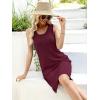 imageANRABESS Women Summer Dresses 2026 Casual Sleeveless Button Down Mini Sundress Beach Loose Tank Dress Coverup with PocketsBurgundy